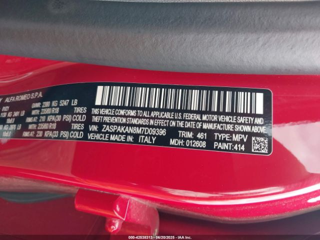 2021 ALFA ROMEO STELVIO ZASPAKAN8M7D09396 Photo 8