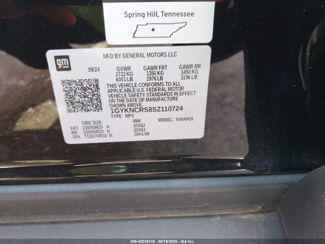 2025 CADILLAC XT5 1GYKNCRS8SZ110724 Photo 8