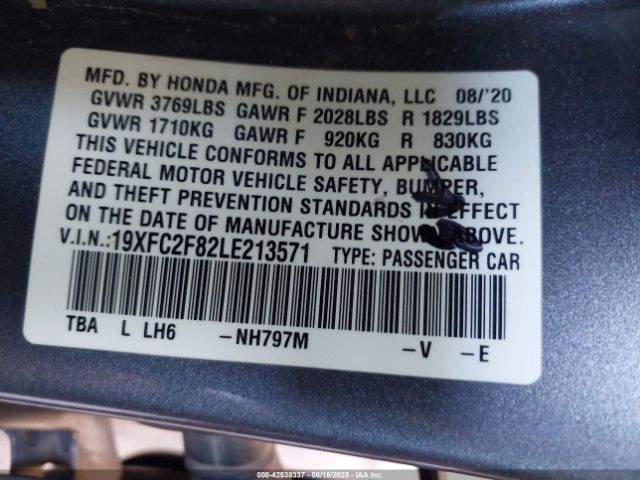 19XFC2F82LE213571 Honda k20c2