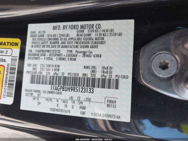 2024 FORD MUSTANG 1FAGP8UH9R5123133 Photo 8