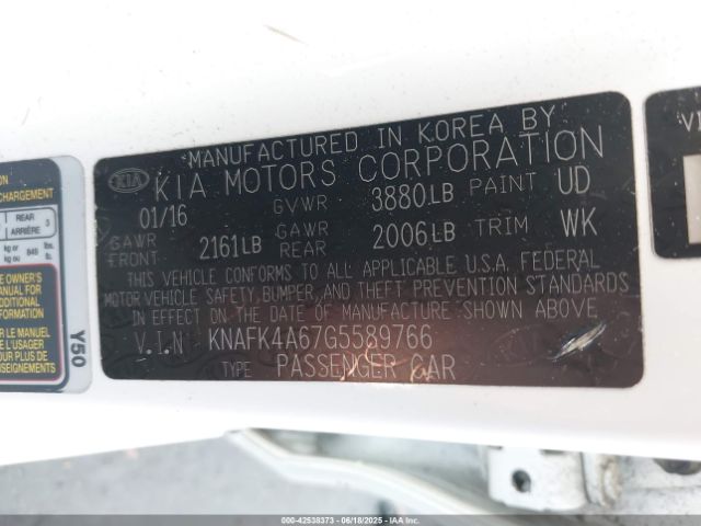 KNAFK4A67G5589766 KIA mpi nu