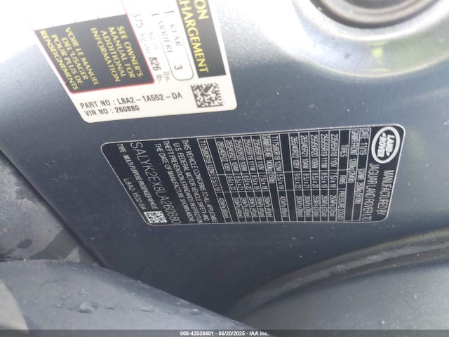 Land Rover RANGE ROVER VELAR 2020 SALYK2EX8LA260880 Image 9