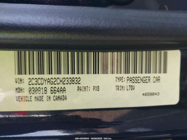 2012 DODGE CHALLENGER 2C3CDYAG2CH233832 Photo 8