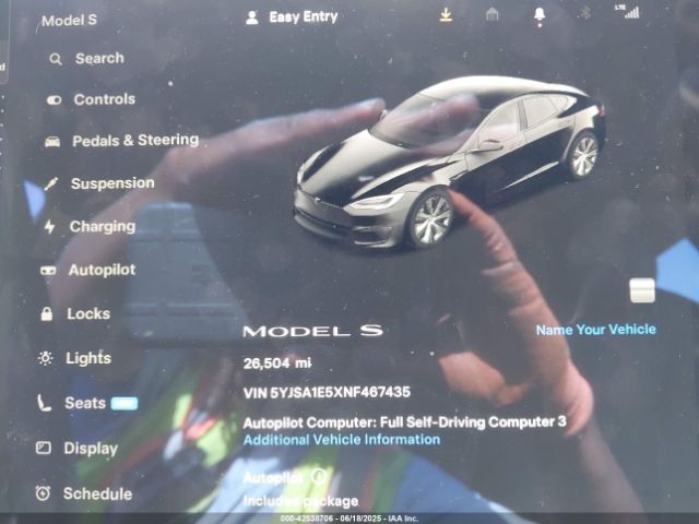 2022 TESLA MODEL S 5YJSA1E5XNF467435 Photo 6