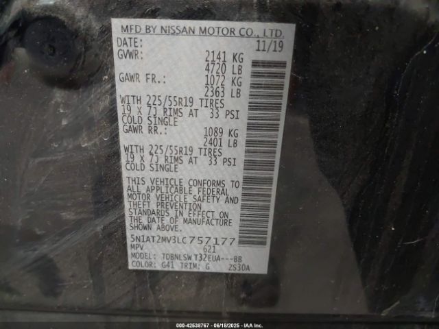 2020 NISSAN ROGUE 5N1AT2MV3LC757177 Photo 8