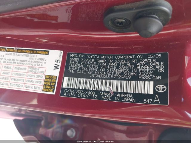 2005 TOYOTA PRIUS JTDKB22U157029469 Photo 8