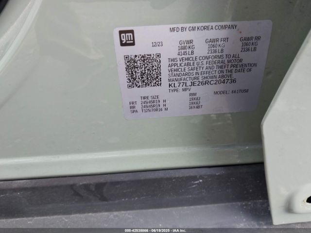 2024 CHEVROLET TRAX KL77LJE26RC204736 Photo 8