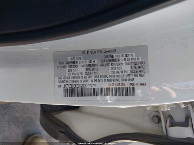 2019 MAZDA CX-9 JM3TCBDY3K0312808 Photo 8