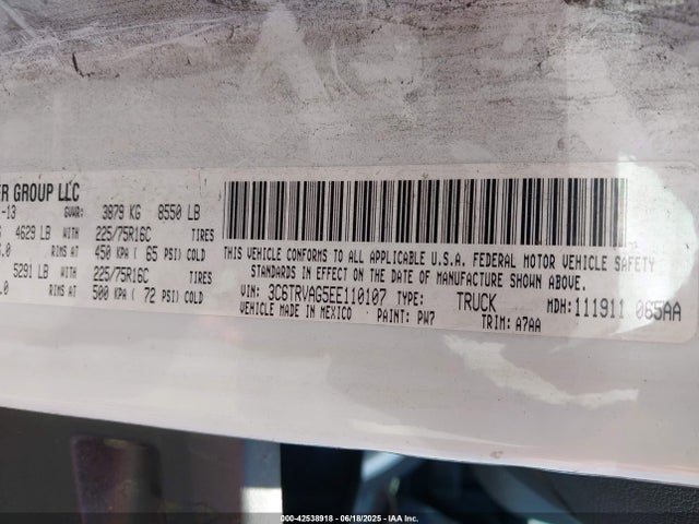 RAM Promaster 1500 2014 3C6TRVAG5EE110107 Image 9