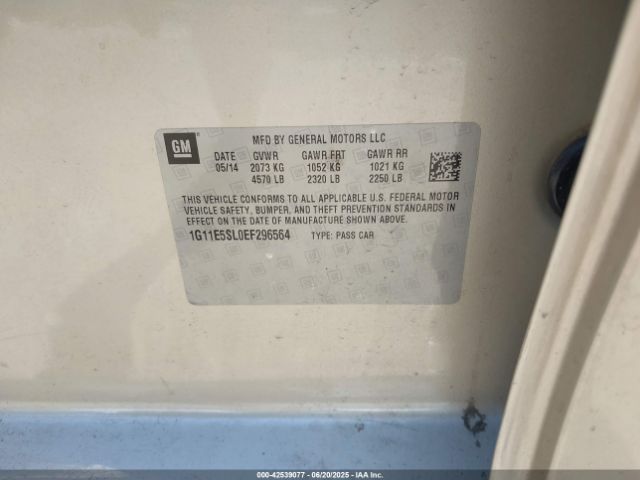 2014 CHEVROLET MALIBU 1G11E5SL0EF296564 Photo 8
