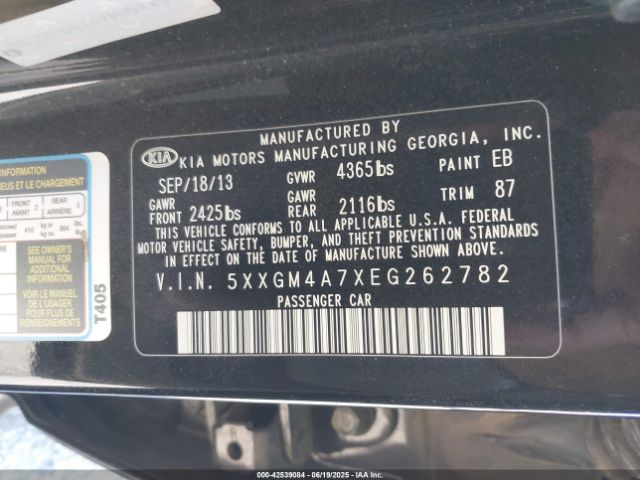 5XXGM4A7XEG262782 KIA dohc gdi theta ii