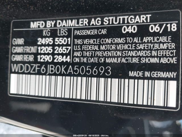 2019 MERCEDES-BENZ E 450 WDDZF6JB0KA505693 Photo 8