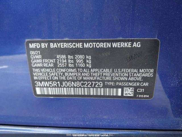 2022 BMW 330I 3MW5R1J06N8C22729 Photo 8