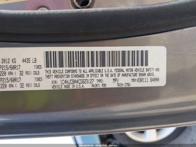 2012 JEEP COMPASS 1C4NJCBA4CD623127 Photo 8