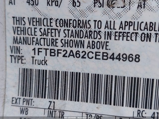 2012 FORD F-250 1FTBF2A62CEB44968 Photo 8