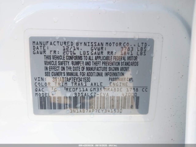 Nissan 2014 2014 3N1AB7AP7EY341530 Image 9