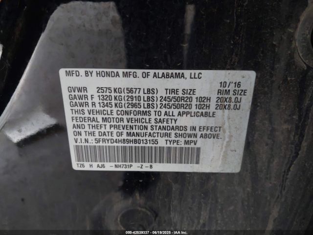 2017 ACURA MDX 5FRYD4H89HB013155 Photo 8