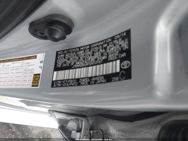 Toyota 2zr-fxe+3jm 2015 JTDKN3DUXF0412167 Image 9