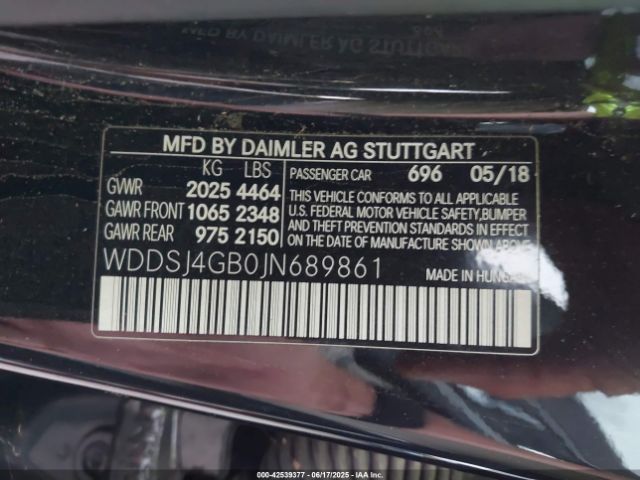 2018 MERCEDES-BENZ CLA 250 WDDSJ4GB0JN689861 Photo 8