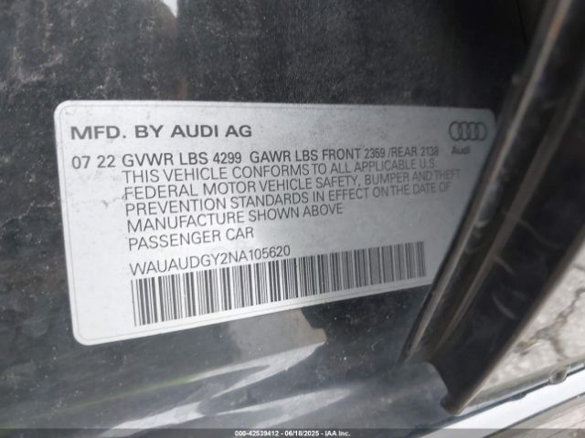 2022 AUDI A3 WAUAUDGY2NA105620 Photo 8