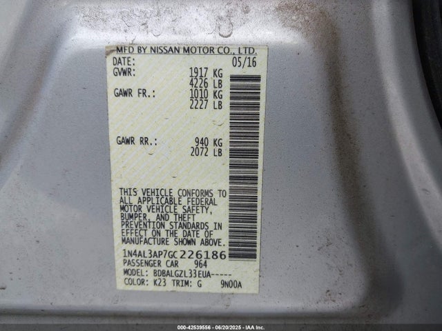 1N4AL3AP7GC226186 Nissan 2016