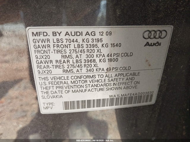 2010 AUDI Q7 WA1LMAFE4AD003630 Photo 8
