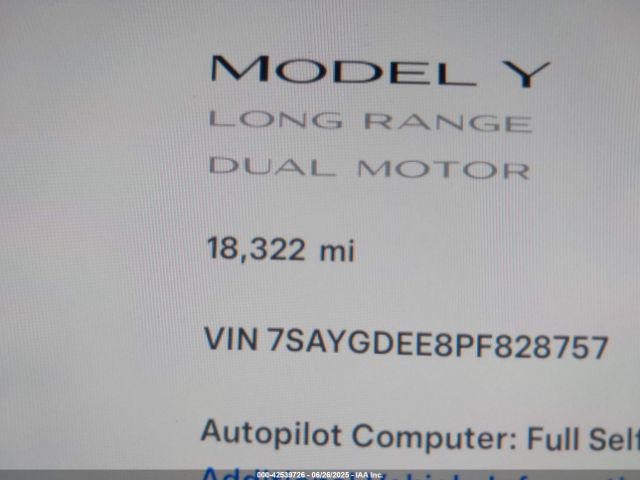 7SAYGDEE8PF828757 Tesla 2023