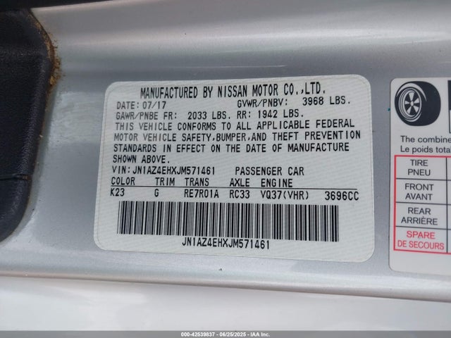 JN1AZ4EHXJM571461 Nissan 2018