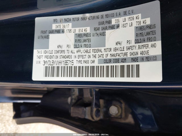 3MYDLBYVXHY185715 Toyota p5v