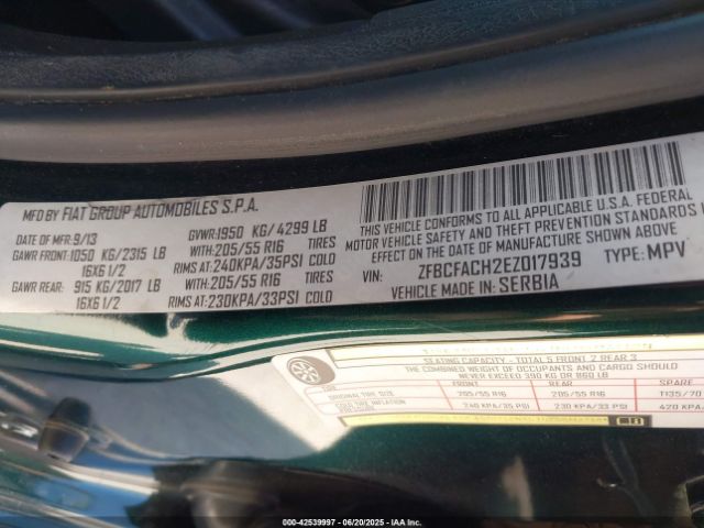 2014 FIAT 500L ZFBCFACH2EZ017939 Photo 8