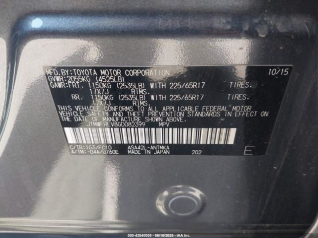 2016 TOYOTA RAV4 JTMWFREV8GD082399 Photo 8