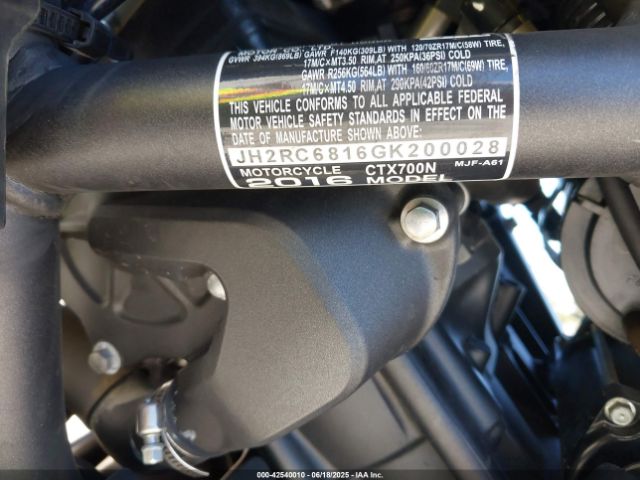 2016 HONDA CTX700 JH2RC6816GK200028 Photo 9