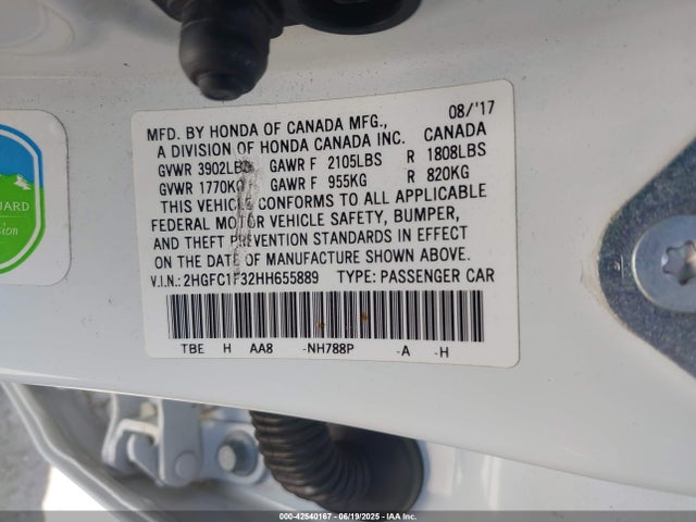 Honda l15b7 2017 2HGFC1F32HH655889 Image 9