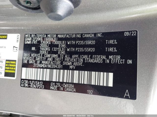 2022 LEXUS RX 450H 2T2HGMDA1NC094391 Photo 8