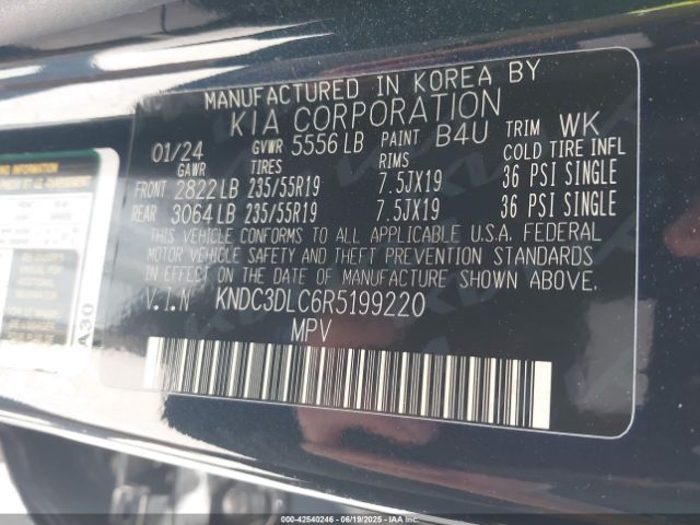 KNDC3DLC6R5199220 KIA EV6