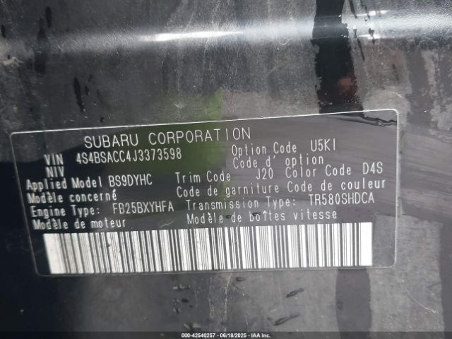 2018 SUBARU OUTBACK 4S4BSACC4J3373598 Photo 8