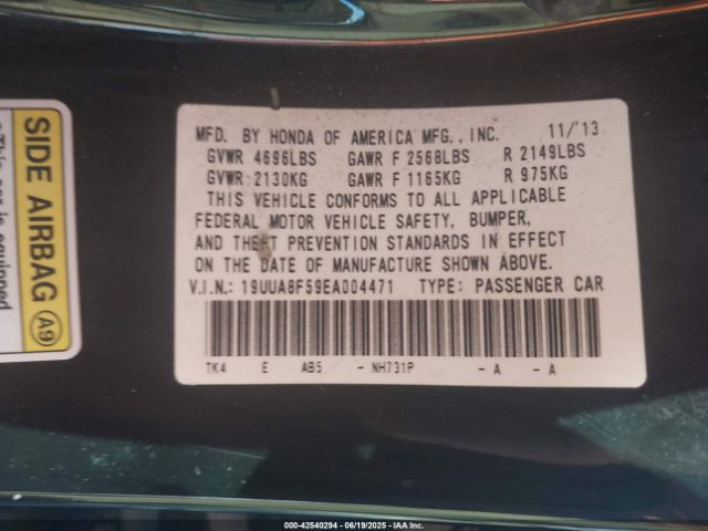 2014 ACURA TL 19UUA8F59EA004471 Photo 8