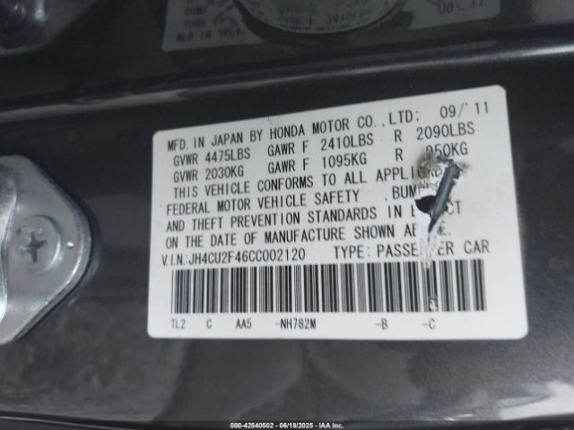 2012 ACURA TSX JH4CU2F46CC002120 Photo 8