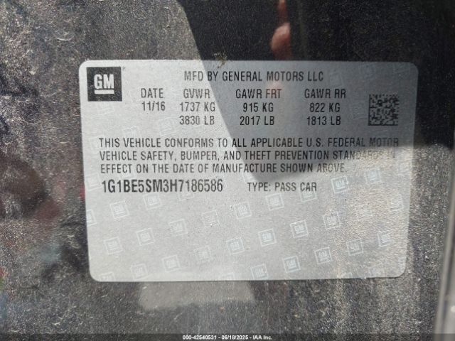 2017 CHEVROLET CRUZE 1G1BE5SM3H7186586 Photo 8