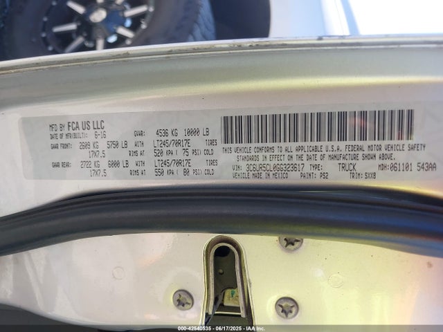 RAM 2500 2016 3C6UR5CL0GG323617 Image 9