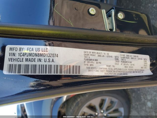 2021 JEEP CHEROKEE 1C4PJMDN8MD132074 Photo 8