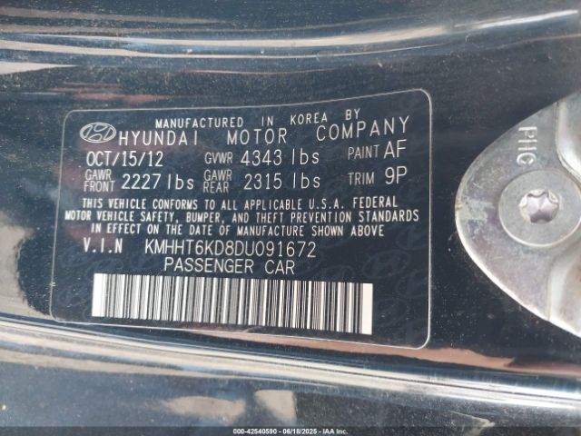 2013 HYUNDAI GENESIS KMHHT6KD8DU091672 Photo 8