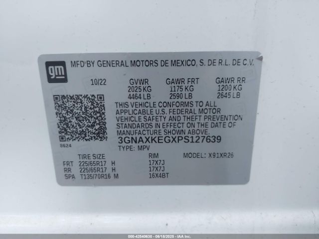 2023 CHEVROLET EQUINOX 3GNAXKEGXPS127639 Photo 8