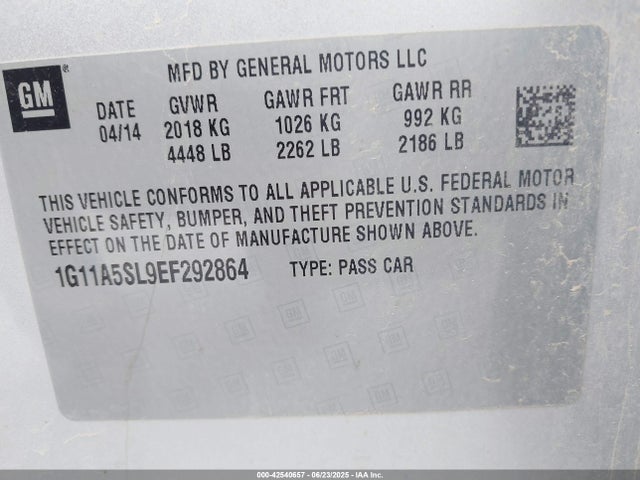 Chevrolet lkw 2014 1G11A5SL9EF292864 Image 9