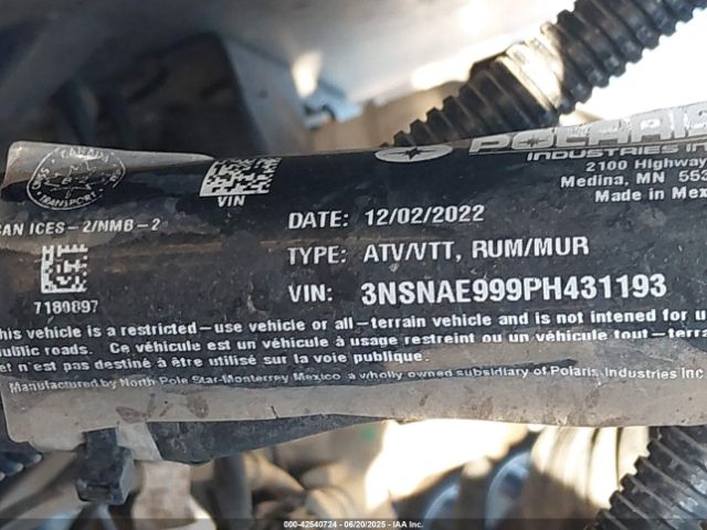 2023 POLARIS RZR 3NSNAE999PH431193 Photo 9