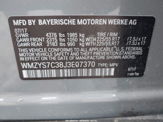 2018 MINI COUNTRYMAN WMZYS7C38J3E07370 Photo 8