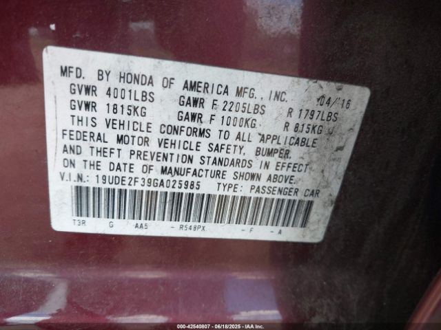 2016 ACURA ILX 19UDE2F39GA025985 Photo 8