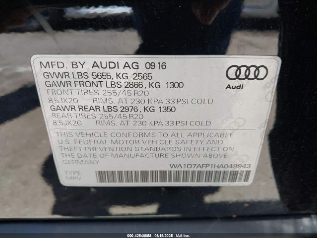 2017 AUDI Q5 WA1D7AFP1HA049943 Photo 8