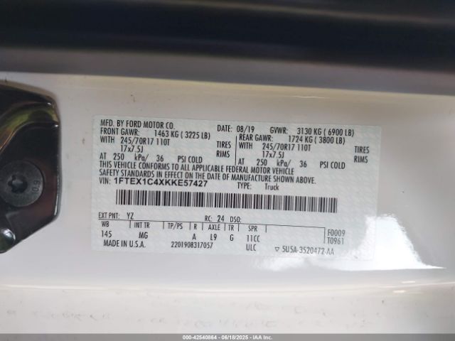 1FTEX1C4XKKE57427 Ford gtdi