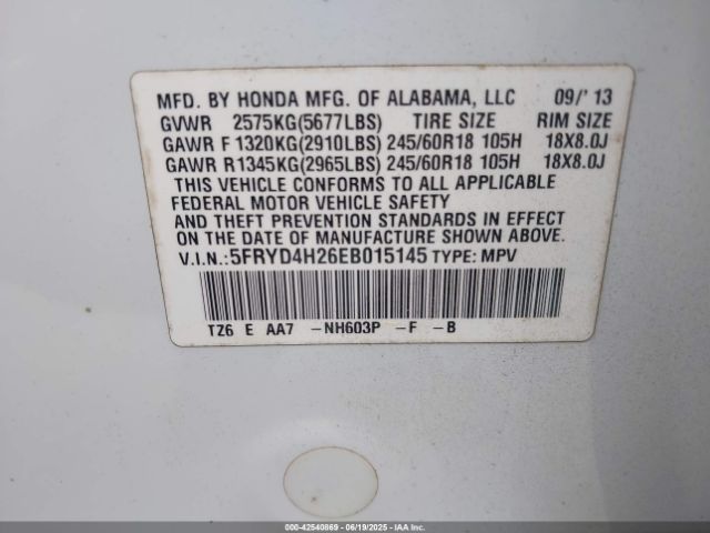 2014 ACURA MDX 5FRYD4H26EB015145 Photo 8
